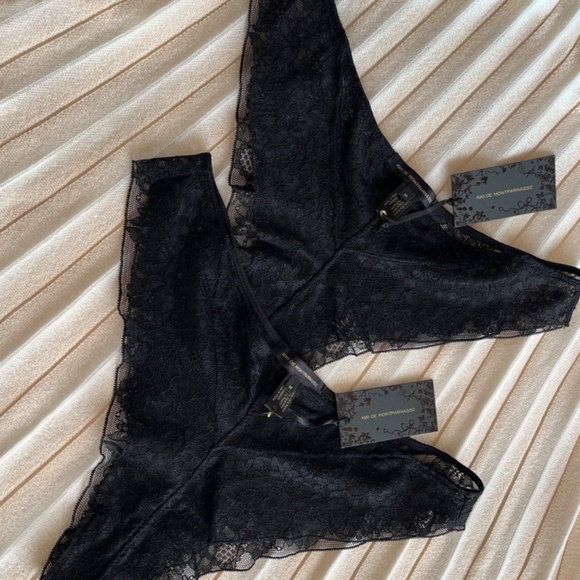 =VALENTINE SPECIAL= NWT: Kiki de Montparnasse Black Lace Brief  Size M - Picture 6 of 8